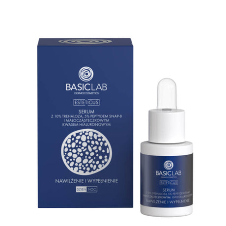 basiclab serum trehalose 10% and Peptides 5% moisturizing and filling face serum 15,l