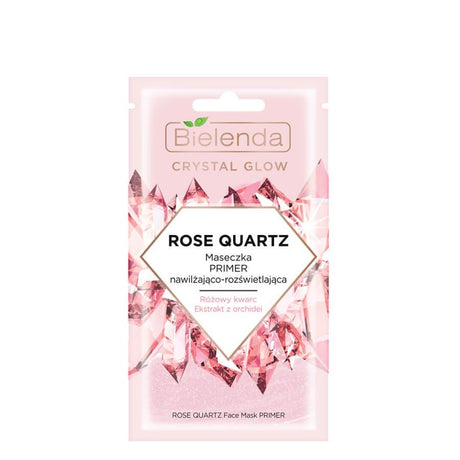 bielenda crystal glow rose quartz moisturizing face mask primer vegan 8g