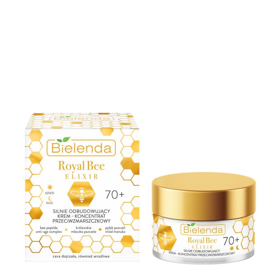 bielenda royal bee elixir face cream concentrate rebuilding and anti wrinkle 70+