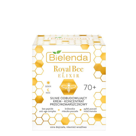 bielenda royal bee elixir face cream concentrate rebuilding and anti wrinkle 70+ 50ml