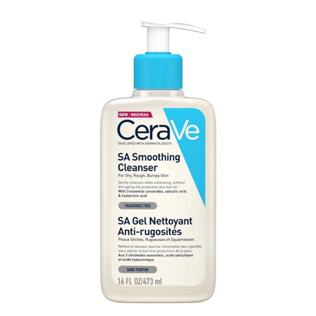 CeraVe SA Smoothing Cleanser with Ceramides, Salicylic & Hyaluronic Acids 473ml