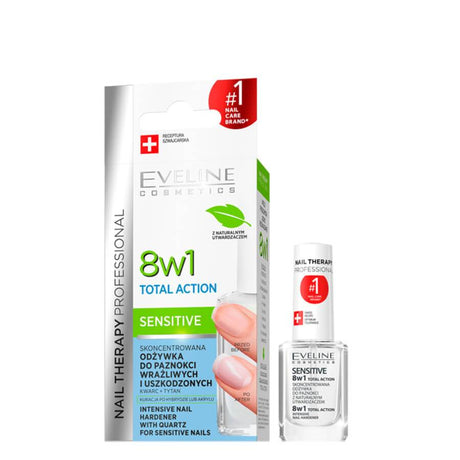 Eveline 8in1 best conditioner Formaldehyde free sensitive nail after manicure revive rescue