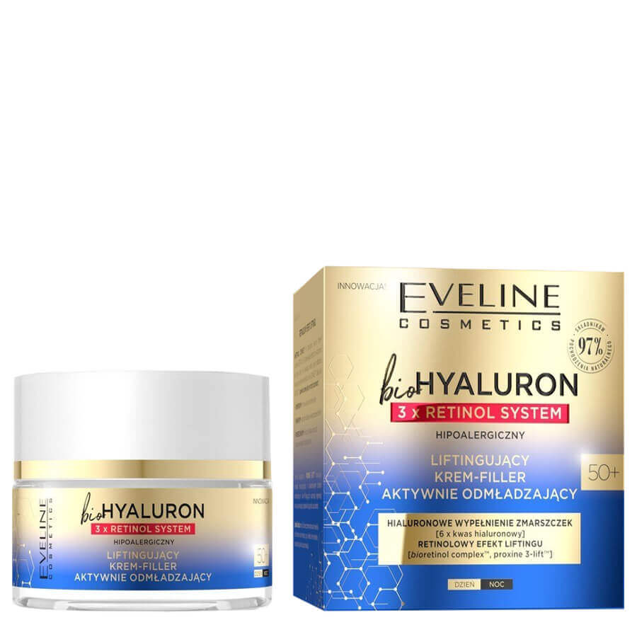 eveline biohylauron and retinol face crem 50+