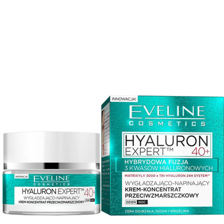 Eveline Hyaluron Expert Wrinkle Filler Face Cream  hyaluronic acid filling make up base