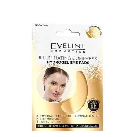 eveline illuminating hydrogel eye pads gold 2pcs