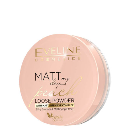 eveline peach loose powder vegan