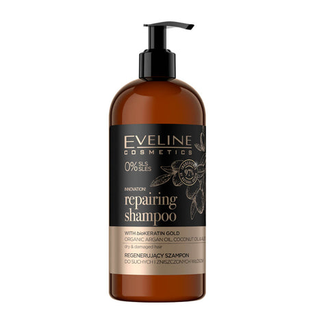 eveline cosmetish shampoo organic gold hair care 500ml vegan