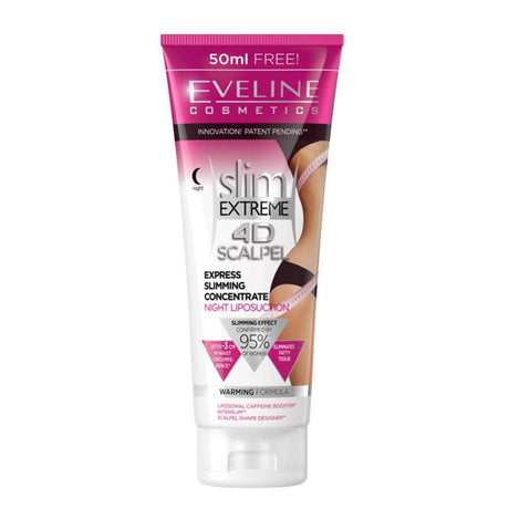 eveline cosmetics scalpel night liposuction slimming body lotion warming formula