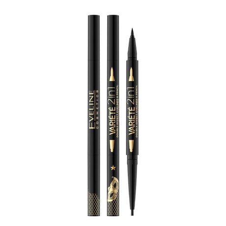 Eveline Variete 2in1 Eyeliner & Pencil Waterproof Double Effect