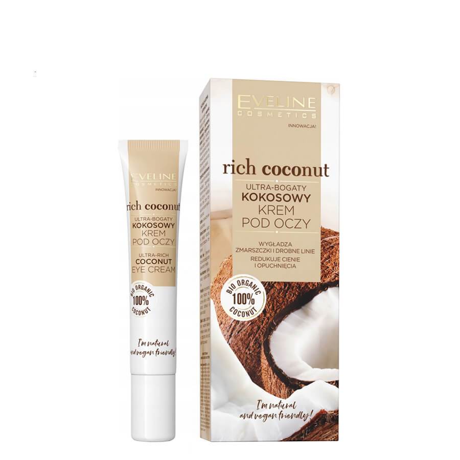 eveline cosmetics ultra rich coconut eye cream vegan 20ml