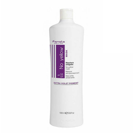 fanola no yellow hair mask for blonde hair 1000ml antiyellow violet pigment