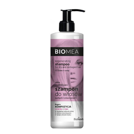 farmona biomea shampoo for dry and damaged hair regenerating shampoo 400ml