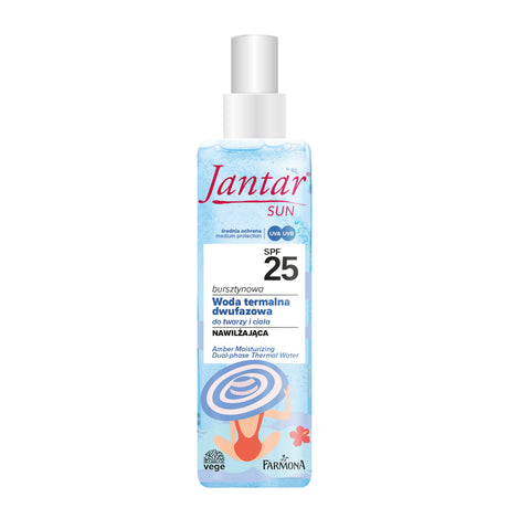 Farmona Jantar Sun Amber Moisturising Dual-phase Thermal Water SPF 25 - Roxie Cosmetics