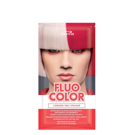 joanna fluo color red colouring hair shampoo for blonde hair
