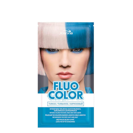 joanna fluo color turquoise colouring hair shampoo for blonde hair