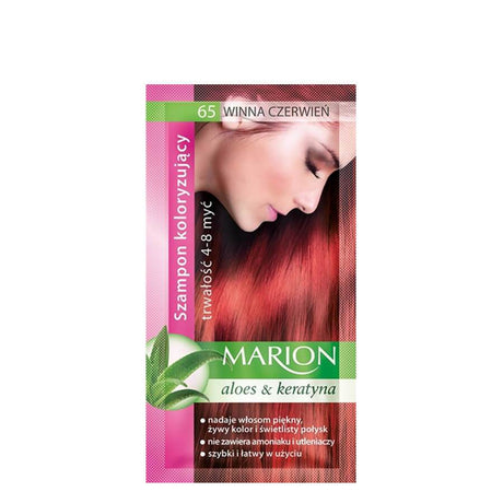marion colouring hair shampoo 65 red wine