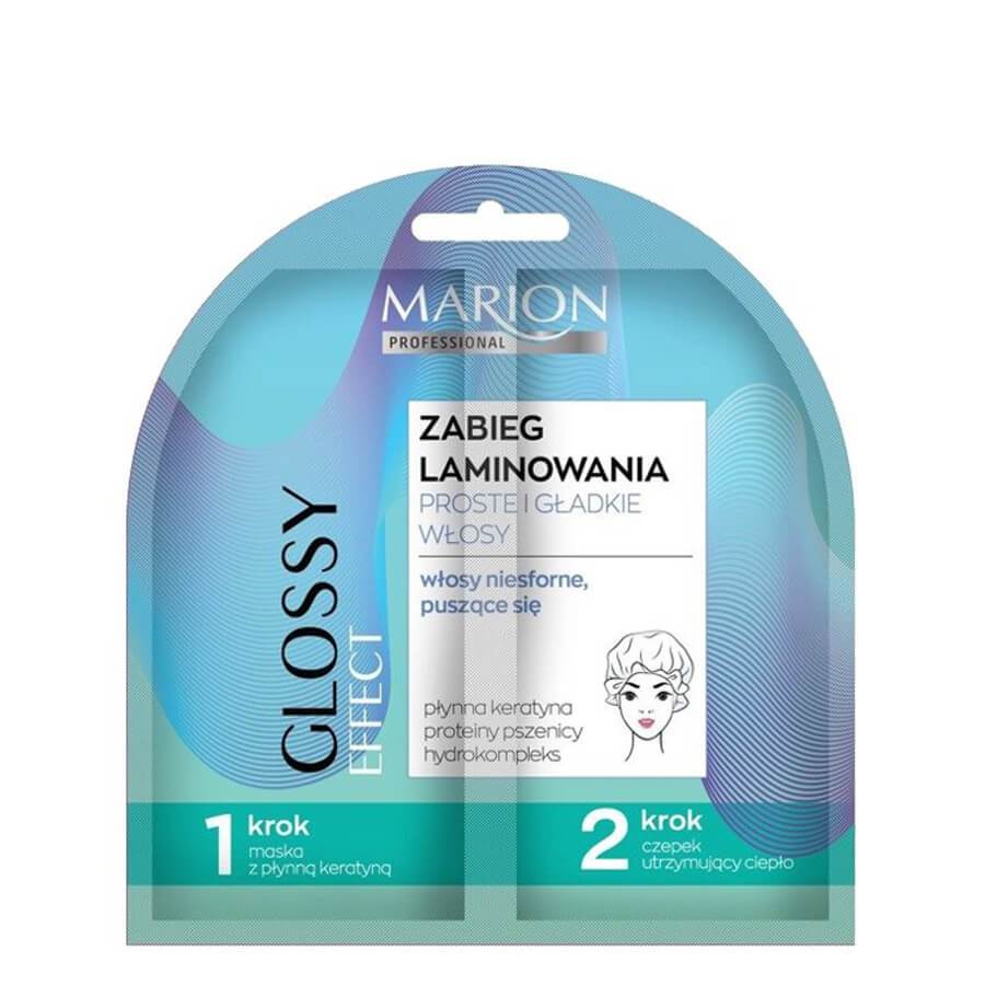 marion professiona hair lamination glossy effect liquid keratin 2 steps
