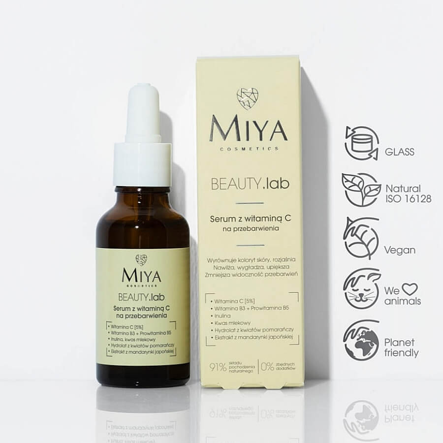 miya cosmetics face serum with vitamin c 30ml vegan