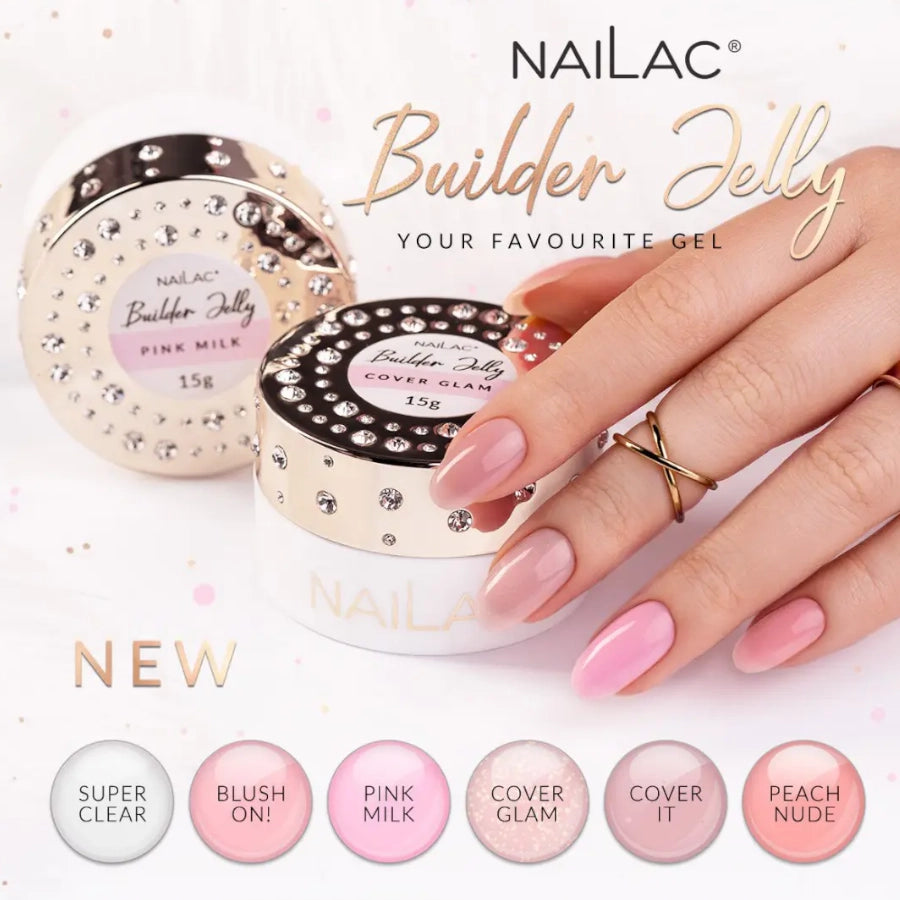 Nailac Jelly Nail Builder UV/LED Pink Milk swatch