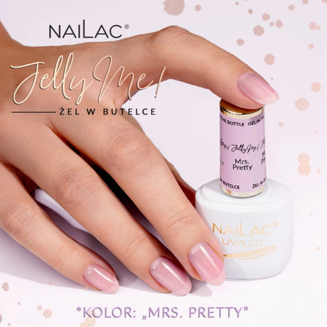 Nailac Jelly Me! UV/LED Gel Nail Polish Mrs. Pretty on the nails