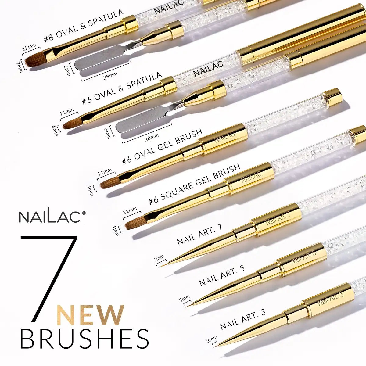 NaiLac #6 Oval & Spatula Brush Manicure