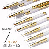 NaiLac #8 Oval & Spatula Brush Gel Brush