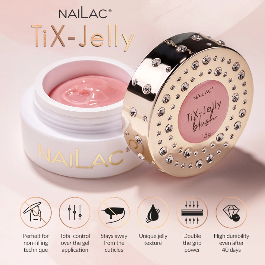 NaiLac TiX-Jelly Nail Builder UV/LED Blush Info