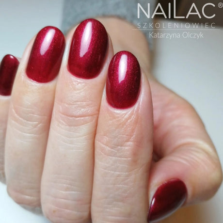 NaiLac UV/LED Gel Nail Polish 053 Red Glitter Nails Styling