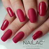 NaiLac UV/LED Gel Nail Polish 112 Red Nails with Glitter