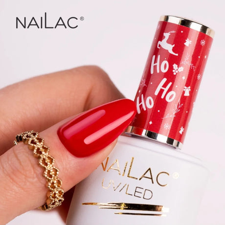 NaiLac UV/LED Gel Nail Polish Ho Ho Ho Red Nails