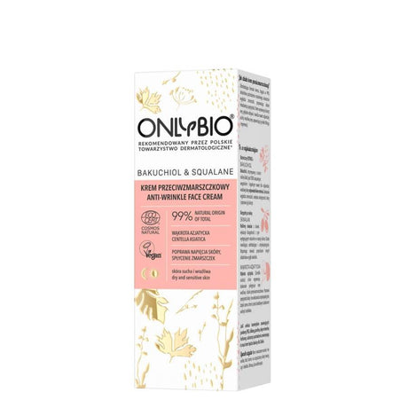 onlybio anti wrinkle face cream vegan bakuchiol 50ml