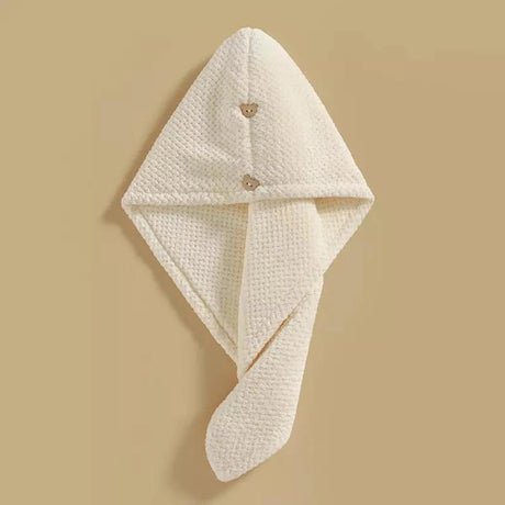 Roxie Collection Luxe Microfiber Pineapple Lattice Hair Towel Turban creamy beige