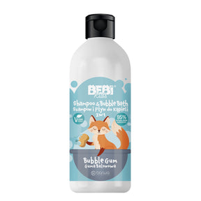 Barwa Bebi Kids Vegan Shampoo & Bubble Bath Bubble Gum - isolated on a white background