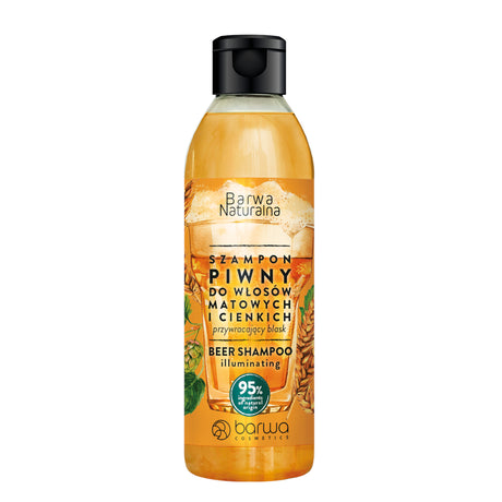Barwa Beer Shampoo Shine Restoring - 300ml - retail hair-care container isolated on a white background