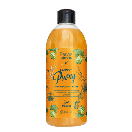Barwa Beer Shampoo Shine Restoring - 500ml - retail hair-care container isolated on a white background