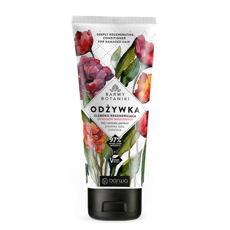 Barwa Botanic Deeply Regenerating Conditioner for Damaged Hair - retail hair-care container isolated on a white background