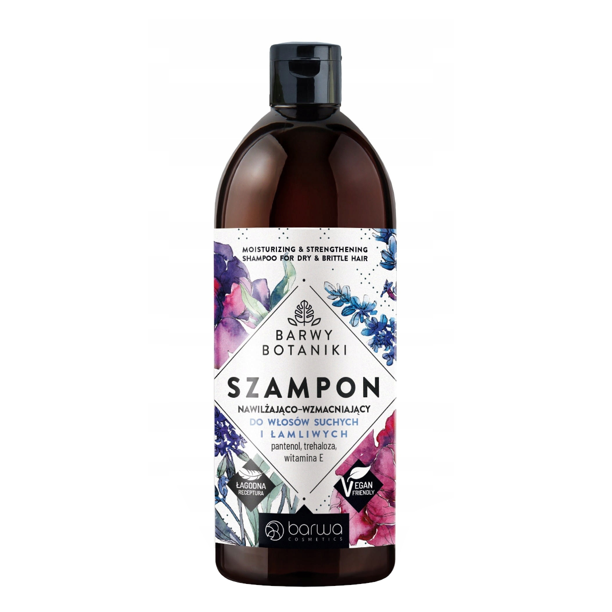 Barwa Botanic Moisturising Shampoo for Brittle & Dry Hair - retail hair-care container isolated on a white background