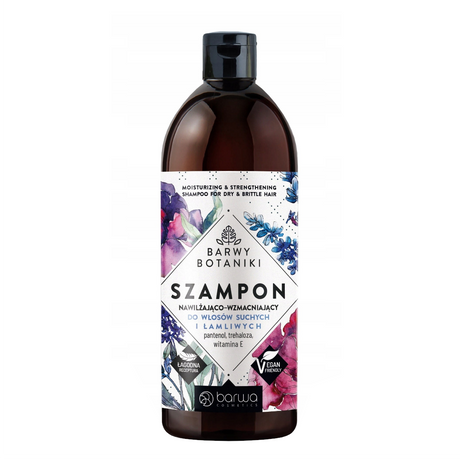 Barwa Botanic Moisturising Shampoo for Brittle & Dry Hair - retail hair-care container isolated on a white background