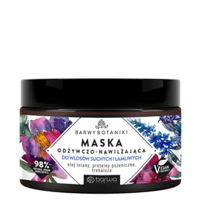Barwa Botanic Nourishing & Moisturising Hair Mask - retail hair-care container isolated on a white background