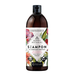 Barwa Botanic Regenerating Shampoo for Damaged Hair - retail hair-care container isolated on a white background