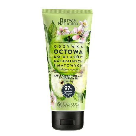 Barwa Glossy Apple Cider Vinegar Hair Conditioner Tube - retail hair-care container isolated on a white background