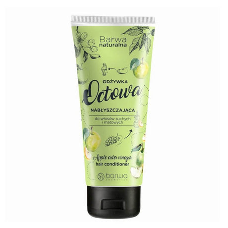Barwa Glossy Apple Cider Vinegar Hair Conditioner Tube - retail hair-care container isolated on a white background