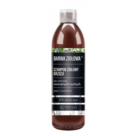 Barwa Herbal Birch Hair Shampoo - retail hair-care container isolated on a white background