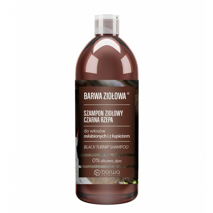 Barwa Herbal Black Turnip Hair Shampoo - 480ml - retail hair-care container isolated on a white background