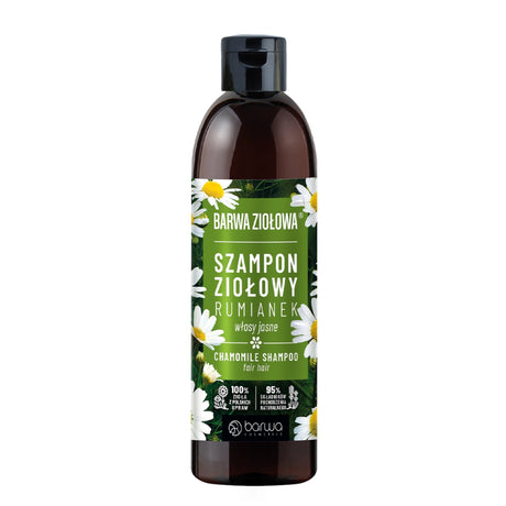 Barwa Herbal Chamomile Hair Shampoo for Fair Hair - retail hair-care container isolated on a white background