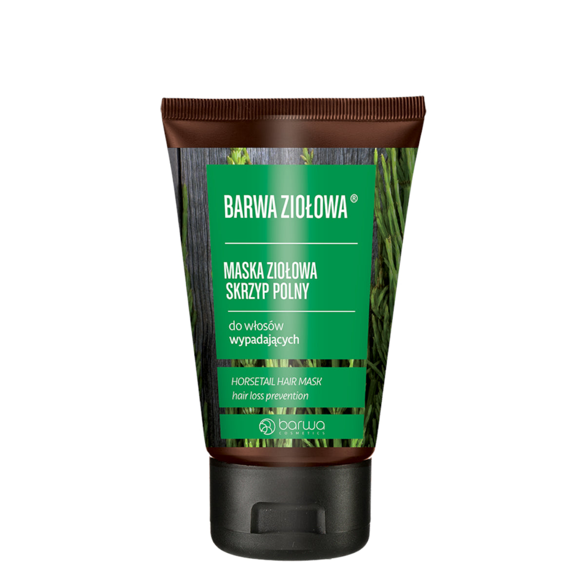 Barwa Herbal Horsetail Hair Mask Hair-Loss Prevention - retail hair-care container isolated on a white background