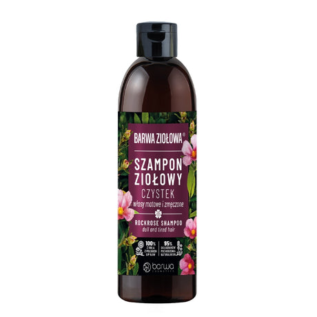 Barwa Herbal Rockrose Hair Shampoo Dull & Tired Hair - retail hair-care container isolated on a white background