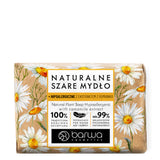 Barwa Hypoallergenic Natural Plant Soap with Camomile Extract - arranged with the included components on a white background