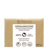 Barwa Hypoallergenic Traditional Grey Polish Soap Bar 190g - arranged with the included components on a white background