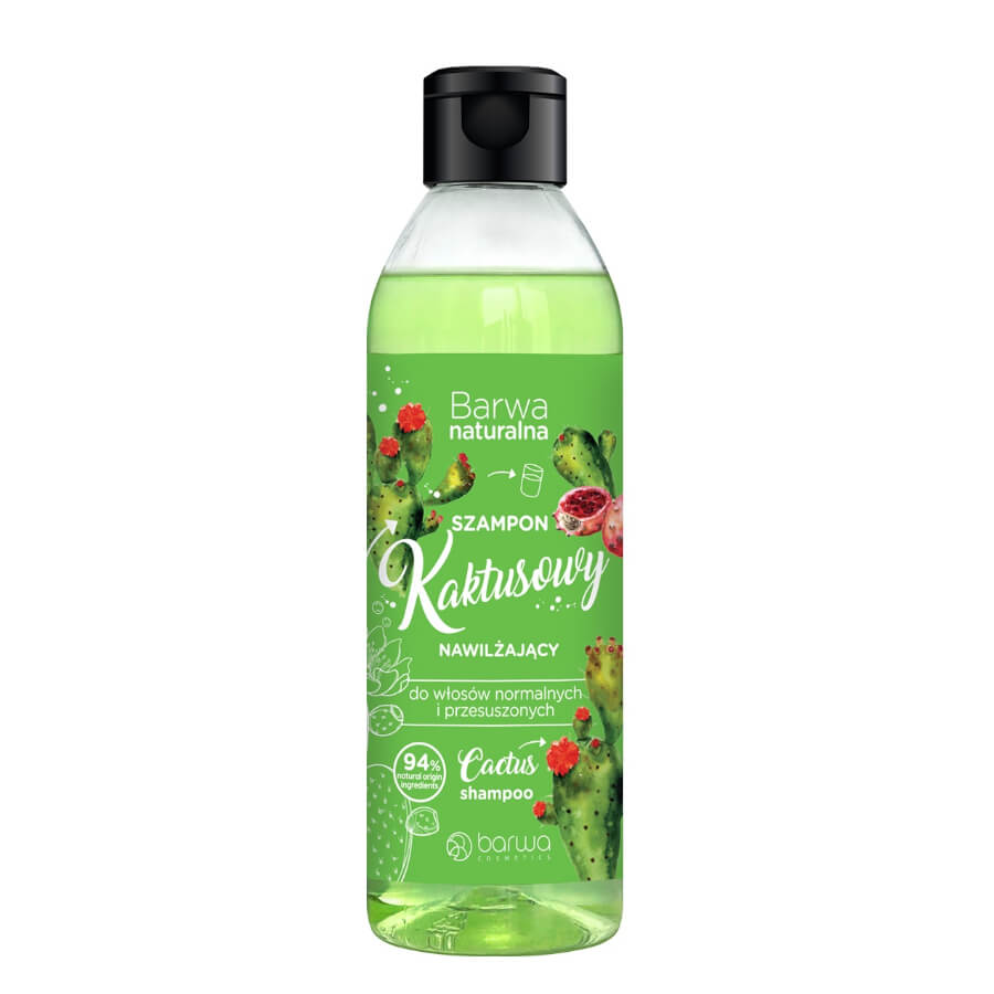 Barwa Moisturising Cactus Hair Shampoo - retail hair-care container isolated on a white background